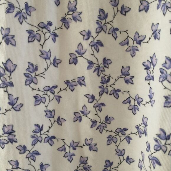 Croft Barrow Nightgown Womens L Ditsy Floral Flower Buttons Lace Trim Long - Picture 2 of 7